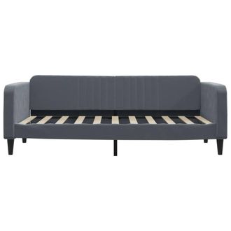 Berkfield Home Modern Day Bed Dark Grey 90x190 cm Velvet