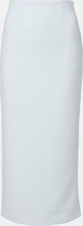 Roland Mouret Caped satin cr&ecirc;pe midi skirt