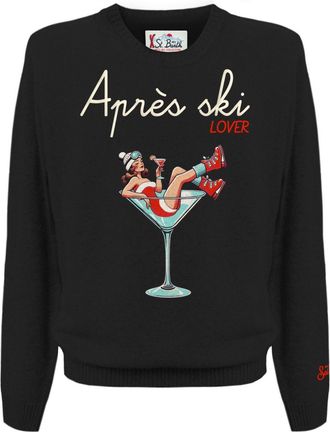 MC2 Saint Barth Black Graphic Sweatshirt