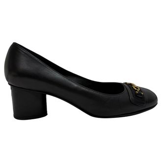 Ferragamo Pre-owned Womens Avery Pumps in Black Leather - Size UK 4.5