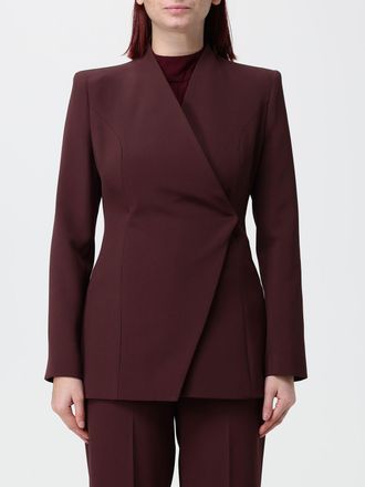 Hanita Cropped Double-Breasted Blazer with Concealed Fastening
