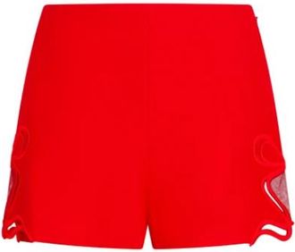 Blumarine Cady Tecnico Shorts - Dames - Korte Broeken - Rood - XS - Korte Broeken