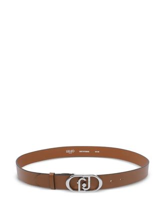Liu Jo logo-detail buckle belt - women - Polyester - One Size - Brown