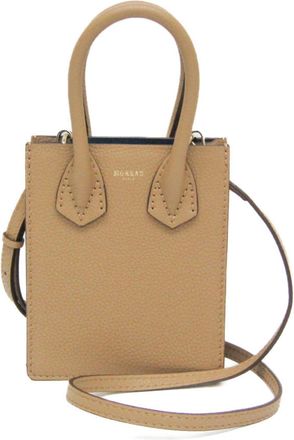 Moreau Leather Handbag Shoulder Bag (Pre-Owned)