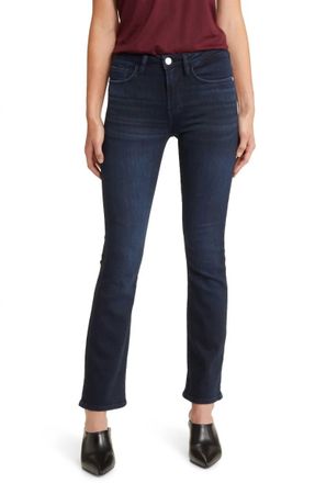 Frame Denim Le Crop Mini Boot Jeans In Onyx