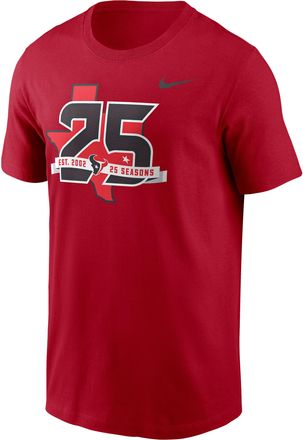 Nike Houston Texans 25th Season Nike Mens NFL T-Shirt in Red | N1996DL9H-TMU