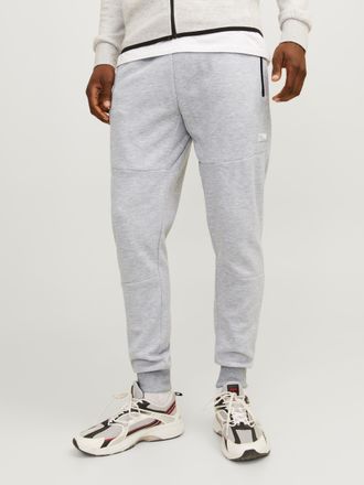Jack & Jones Sweatpants JACK & JONES AIR SWEAT PANTS, Herren, Gr. XXL, N-Gr, grau (light grau melange), angeraute Sweatware, Obermaterial: 60% Polyester, 40% Baumw