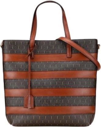 Saint Laurent Pre-owned Tote Bags, female, Brown, Size: ONE SIZE Pre-owned Plastic Shoulder Bag