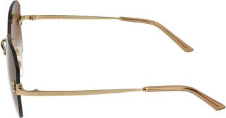 Cartier Womens Sunglasses Ct0591s 002 Gold Brown 55-19-140 Metal