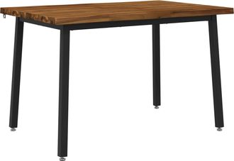 vidaXL 110 X 55 X 75 Cm Madera De Acacia S&oacute;lida Natural Y Negro Vidaxl