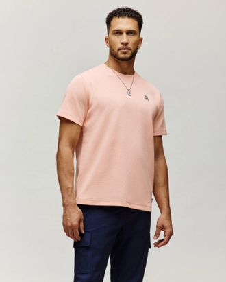 Psycho Bunny Mens Maxton Waffle Tee 806 PEACH MELBA / XXL