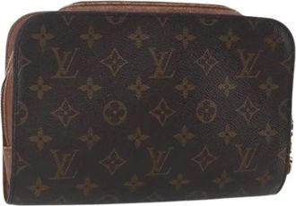 Louis Vuitton Pre-owned Canvas Clutch - Dames - Vintage Clutch - Bruin - ONE Size - Vintage