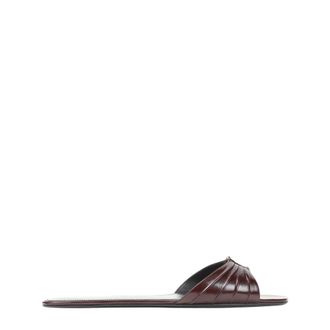 Saint Laurent Schoenen, Dames, Bruin, 38 1/2 EU, Leer, Babylone Slides