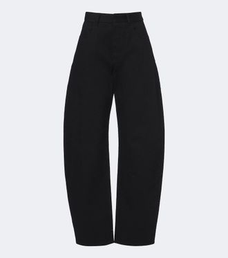 Alaia Ala&iuml;a Jeans barrel de tiro alto