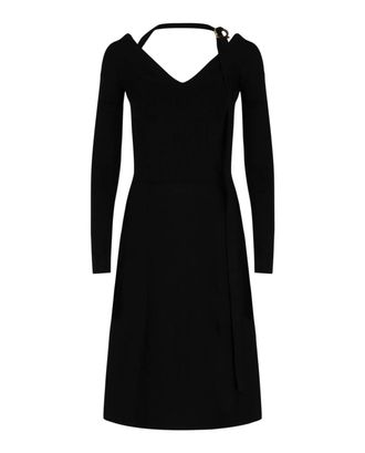 Ferragamo Womens Halter Strap Dress In Black