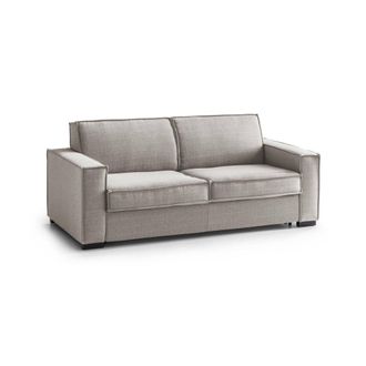 Dmora Sofa Cama Dekuba, Sof&aacute; De 2 Plazas, 100% Made In Italy, Sof&aacute; De Sal&oacute;n Con Apertura Giratoria, En Tela Acolchada, Con Reposabrazos Est&aacute;ndar, Cm 180x95h