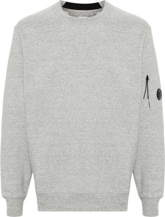 C.P. Company Sweatshirts, male, Gray, Size: M Grey Logo Sweatshirt
