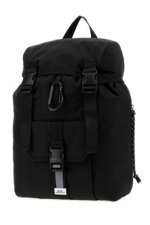 A.P.C. Mens Trek Backpack Black Fabric