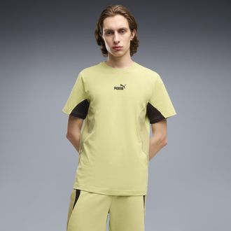 Puma T-shirt Essentials Block da uomo, Abbigliamento, Verde, XXL