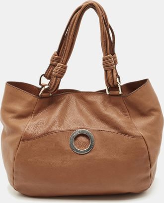 Gianfranco Ferre Brown Leather Shoulder Bag