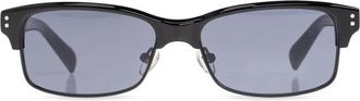 Jacquemus Rechthoekige zonnebril - Dames - Zonnebrillen - Zwart - ONE Size - Accessoires