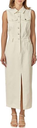 English Factory Sleeveless Denim Maxi Dress in Off White at Nordstrom, Size X-Small