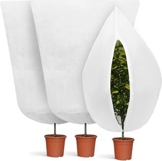OEM Juego De 3 Piezas De Fundas De Invierno Para Plantas De Exterior, 80x100cm, Funda Reutilizable Con Cord&oacute;n Y Cremallera