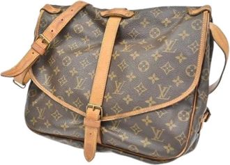 Louis Vuitton Pre-owned Cross Body Bags, female, Brown, Size: ONE SIZE Pre-owned Vintage Canvas Cross Body Bag