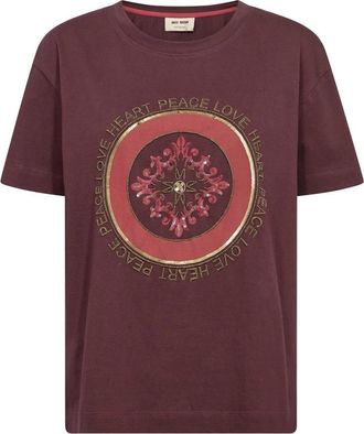 Mos Mosh T-shirts - Dames - T-shirts - Rood - S - Tops