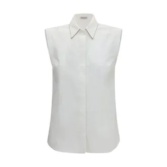 Brunello Cucinelli White Cotton Womens Shirt