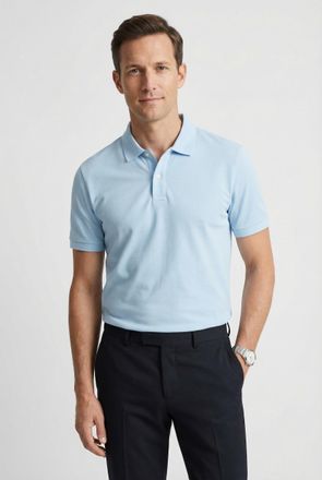 Olymp Poloshirt OLYMP Casual, Herren, Gr. XXL, blau (bleu), Piqu&eacute;, Obermaterial: 100% Baumwolle, Shirts Poloshirt
