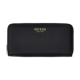 Guess Amorette SLG Lrg Zip Around - Dames - Portefeuilles - Zwart - ONE Size - Leer - Accessoires