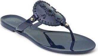 Jack Rogers Collins Jelly Flip Flop in Midnight at Nordstrom, Size 10