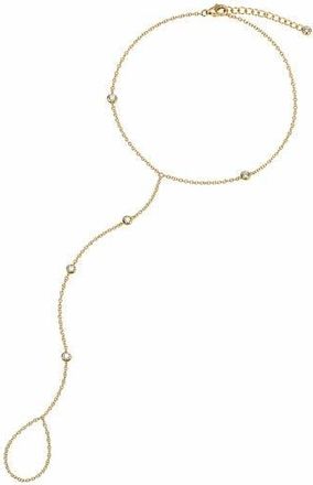 Gabi Rielle Cubic Zirconia Hand Chain Bracelet in Gold at Nordstrom Rack