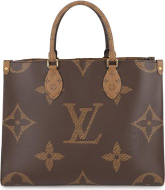 Louis Vuitton Monogram Reverse Red Color Monogram Reverse Tote Bag (Pre-Owned)