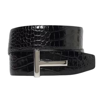 Tom Ford Belts, male, Black, Size: 100 CM T Icon Belt
