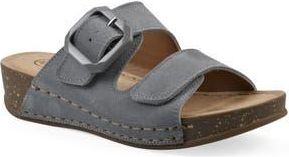 White Mountain Fearful Wedge Sandal in Blue Raspberry Suede at Nordstrom Rack, Size 9.5