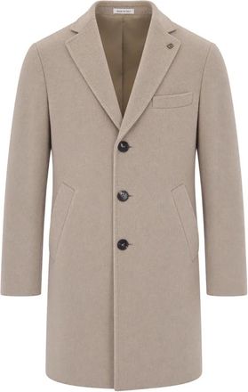 Breras Milano Dublin Coat - Heren - Mantel - Beige - XL - Wol - Jassen