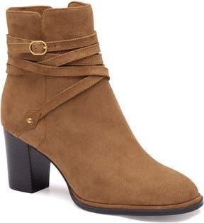 Johnston & Murphy Amy Bootie in Whiskey Suede at Nordstrom Rack, Size 7.5