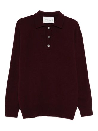 Amaranto buttoned collar sweater - men - Wool/Cashmere - S - Purple