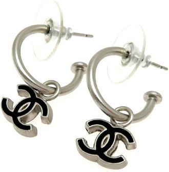 Chanel Ceramic Metal Ball Stud Earrings (Pre-Owned)