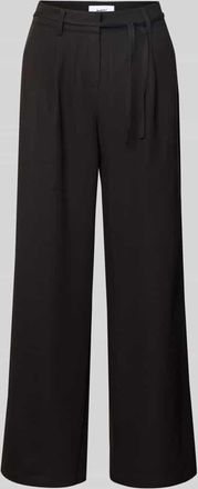 Moves Flared Stoffhose mit Kordelzug Modell Andriana in Black, Größe 34