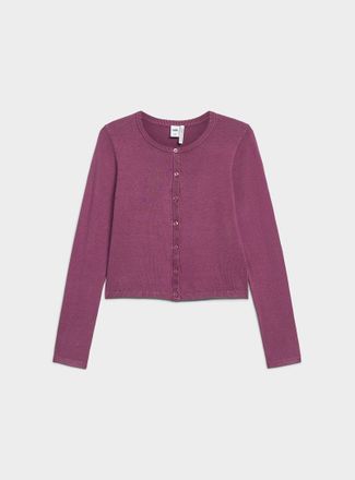 Twik Womens Small-button fine-knit Cardigan Sweater