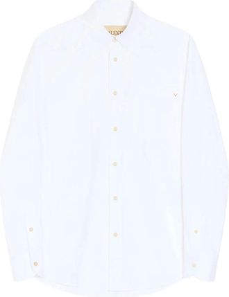 Valentino Garavani Overhemden, Heren, Wit, XL, Katoen, Formele Overhemd