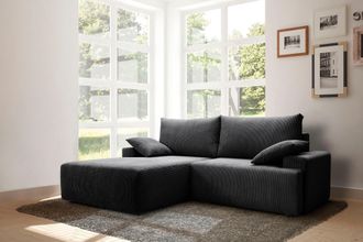 Exxpo Sofa Fashion Ecksofa »Orinoko, aktuelles Design und hoher Sitzkomfort, L-Form« inkl. Bettfunktion und Bettkasten, schöne Farben im angesagten Cord