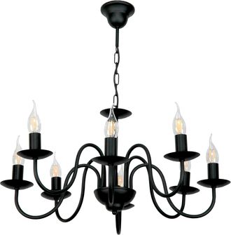 OEM L&aacute;mpara Colgante, Ara&ntilde;a, Candelabro, Cl&aacute;sico Negro 15-510/8