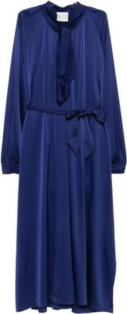 Forte_Forte Maxi Kleedjes - Dames - Casual kleedjes - Blauw - M - Kleedjes