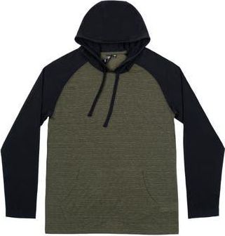 Burnside Raglan Sleeve Hoodie in Army/Black at Nordstrom Rack, Size Xx-Large