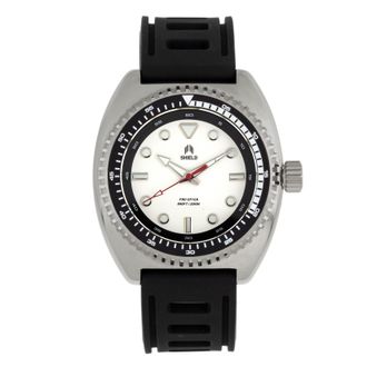 Shield Dreyer Mens Diver Strap Watch - Silver Stainless Steel - One Size