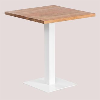 Sklum Mesa Bar Cuadrada En Madera De Acacia Ristretto Sklum